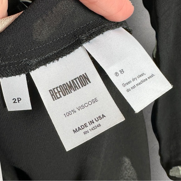 Reformation Sonoma Dress Ornament Floral Print Lace Cut Out Sz 2 Petite 2P Boho - Picture 4 of 12